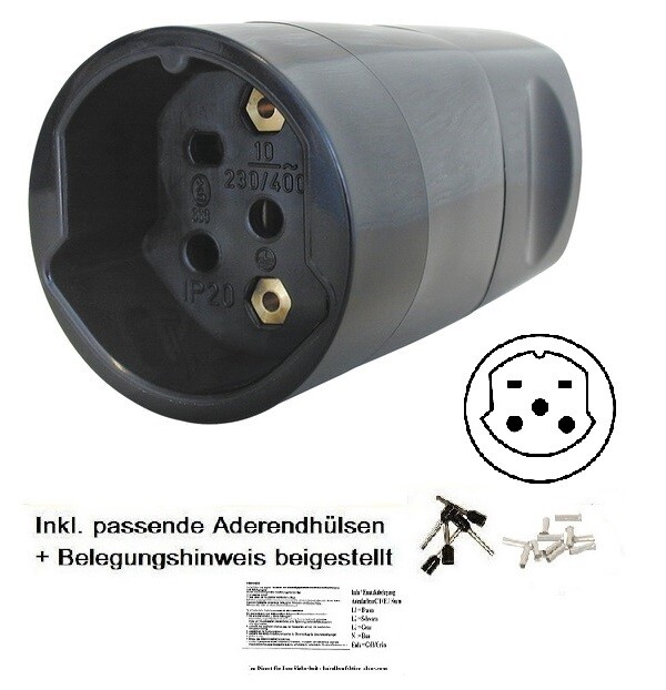 Kupplung T15 IP20 230-400V schwarz