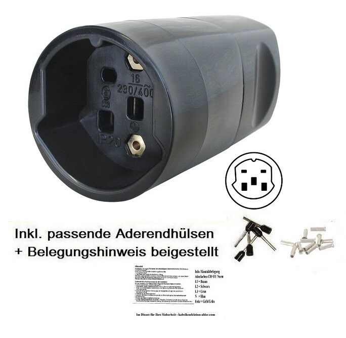Kupplung T25 IP20 230-400V schwarz