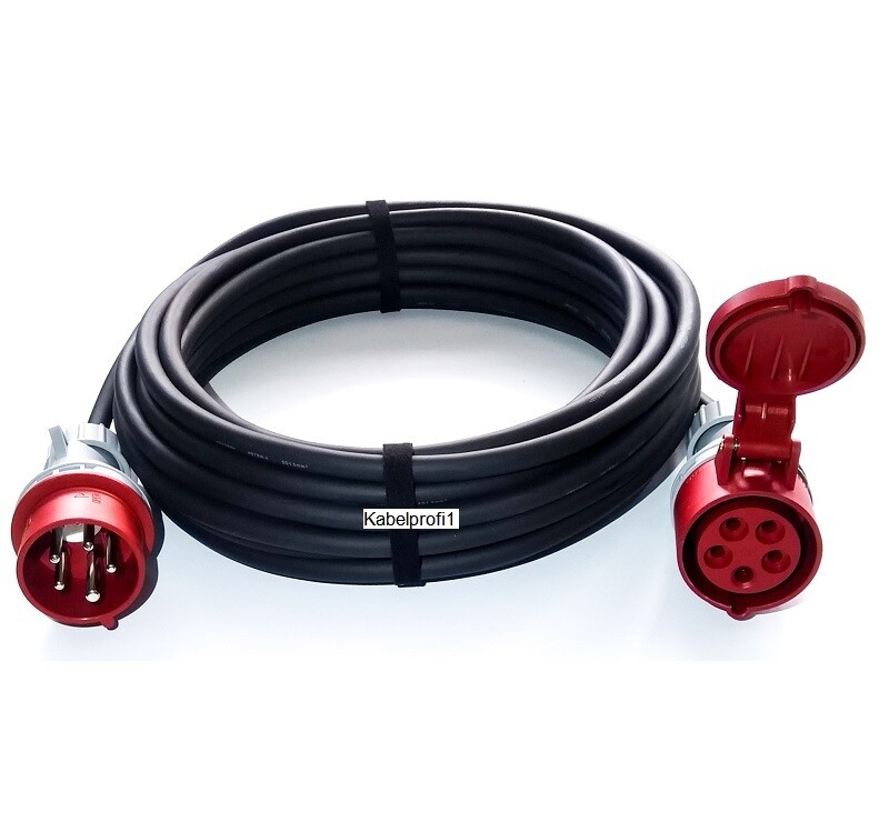 Verlängerungskabel CEE16-5 15m Gummi verstärkt bis 8kW H07RN-F 5x1,5mm2 Aktion