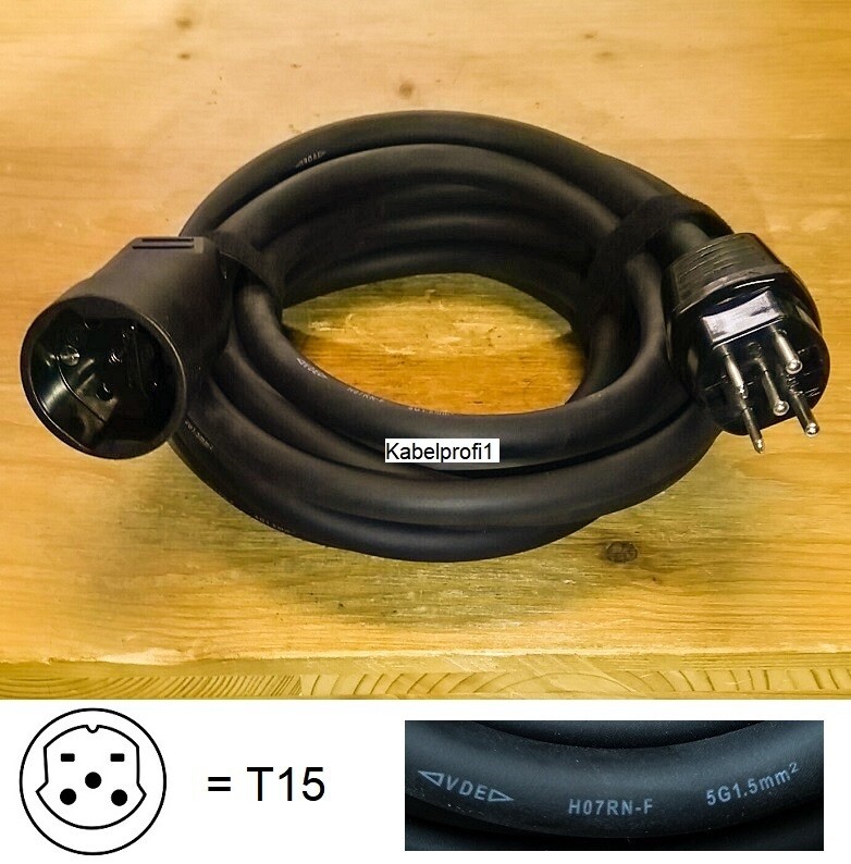 Verlängerungskabel T15 GDV IP20 für Innenanwendung, Kabel neu, Stecker Secondhand, div. Längen ab 29.90.-