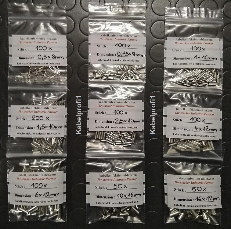 Endhülsen Set 900-teilig für Kabelenden von 0,5-16mm2