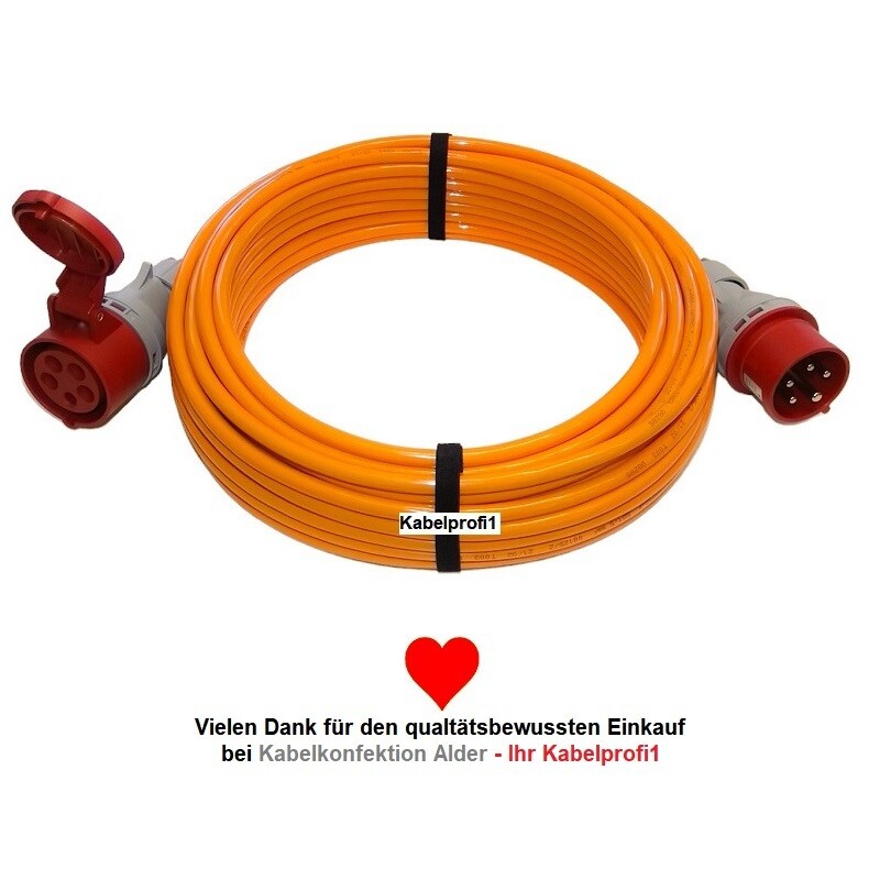 Aktion -20.- 50m PUR Verlängerungskabel CEE32-5 IP44 5x4mm2
