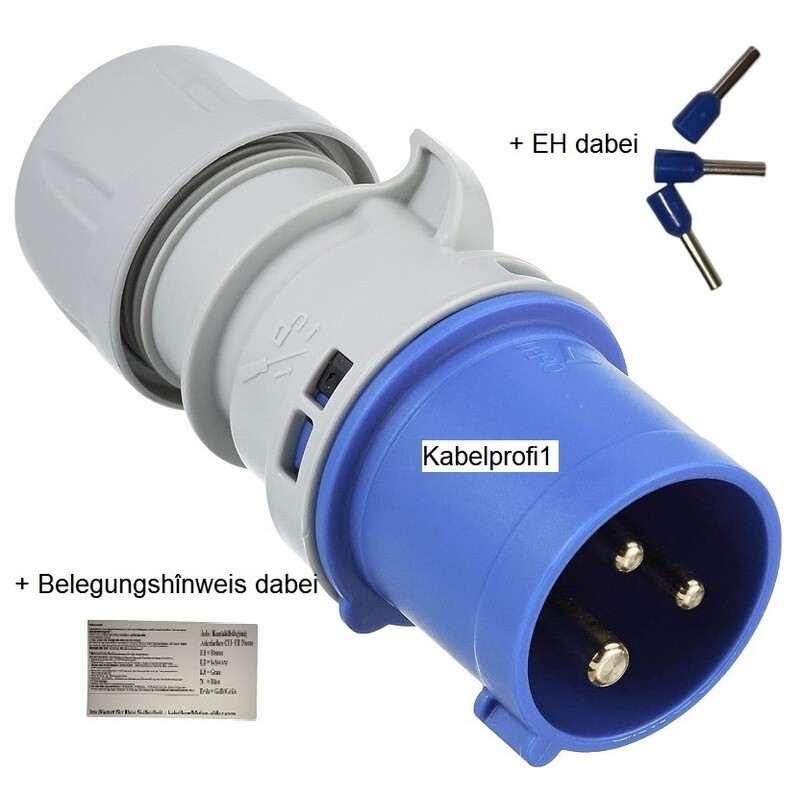 Stecker CEE16-3 IP44 Camping