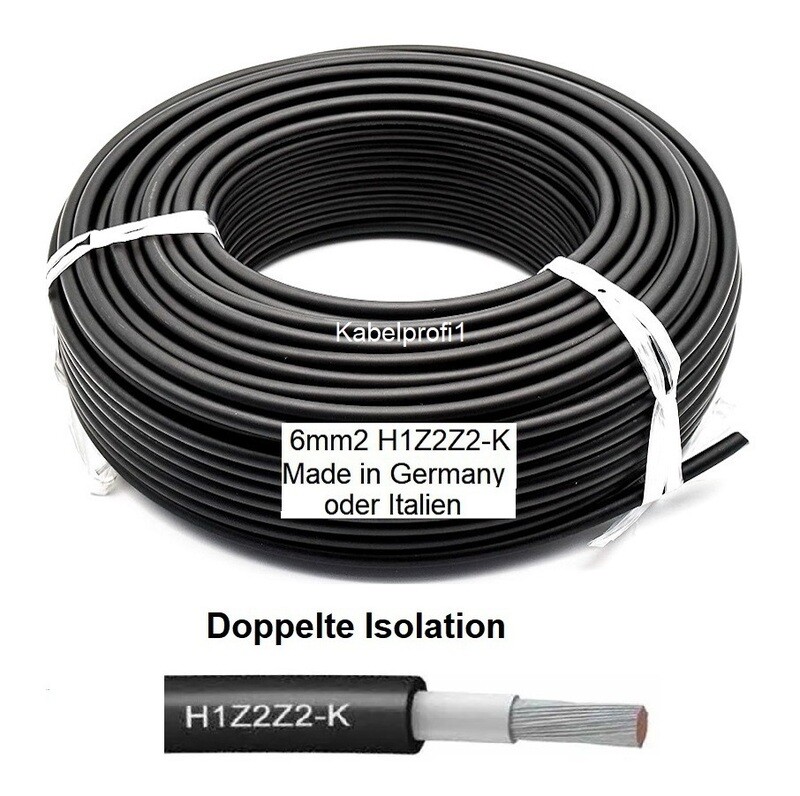 Solarkabel 6mm2 H1Z2Z2-K 50m Sonderpreis nur 69.- anstatt 79.-