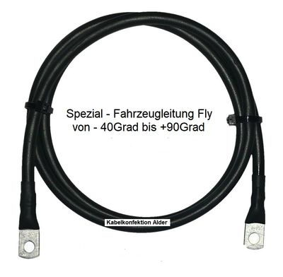 Batteriekabel Anlasserkabel Fly 16mm2 schwarz bis 95A mit Rohrkabelschuh M8 beidseitig ab 15.-