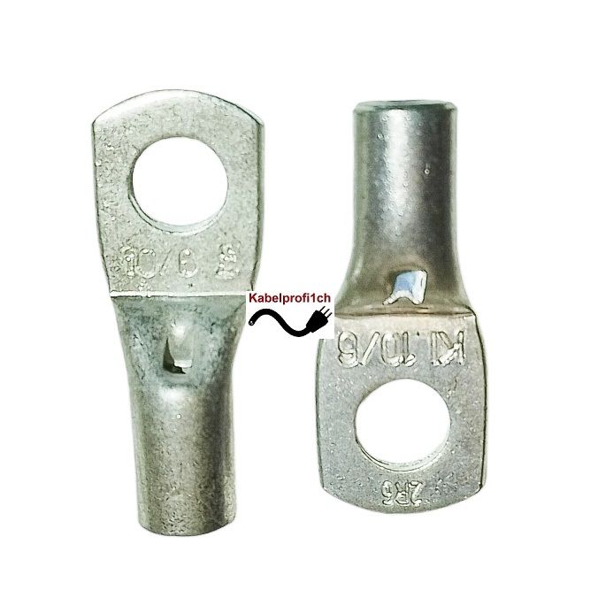 Rohrkabelschuh 10mm2 M6 stabil Klauke pro Stück