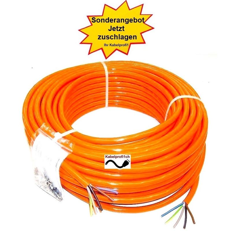 Top Aktion 50m Ring Qualitäts Purkabel Baustromkabel 5x6mm2 nur 399.-