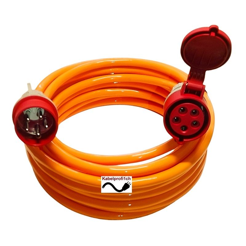 Aktion 10m Pur Verlängerungskabel CEE32-5 5x6mm2 bis 22kW IP44