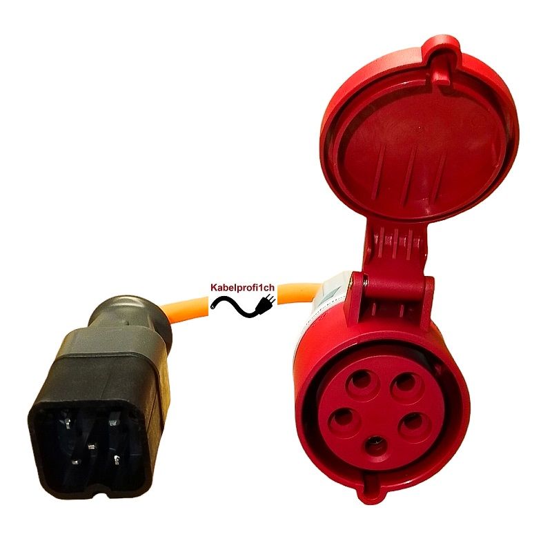 J15 Stecker- auf CEE32-5 Kupplung Stromadapter bis max.10kW für Innenanwendung Pur ab 79.90.-