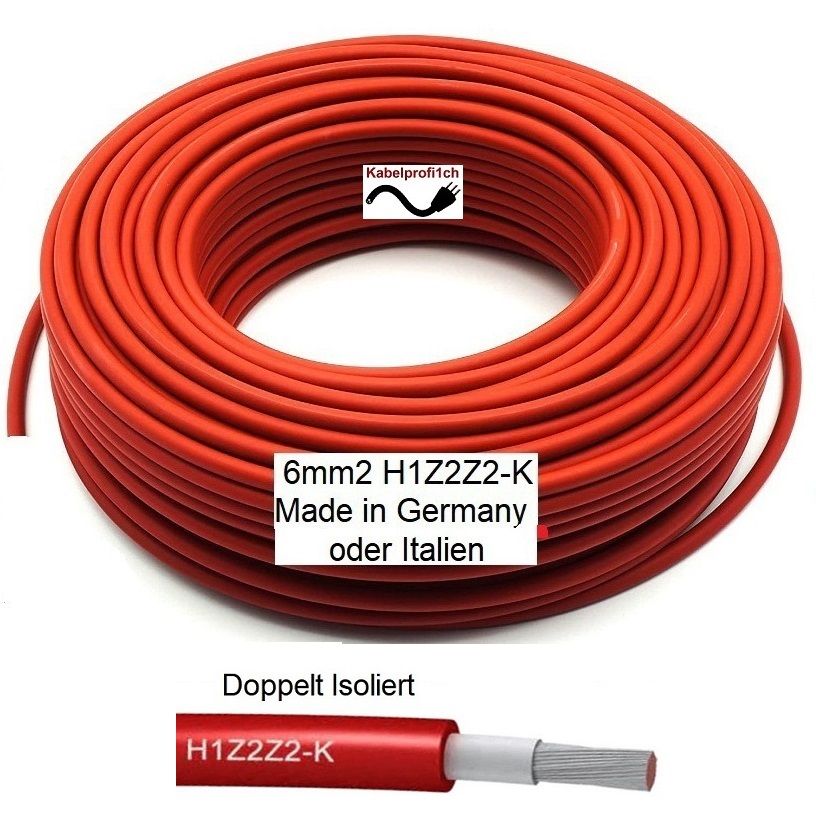 Solarkabel 6mm2 H1Z2Z2-K 50m Sonderpreis nur 69.- anstatt 79.-