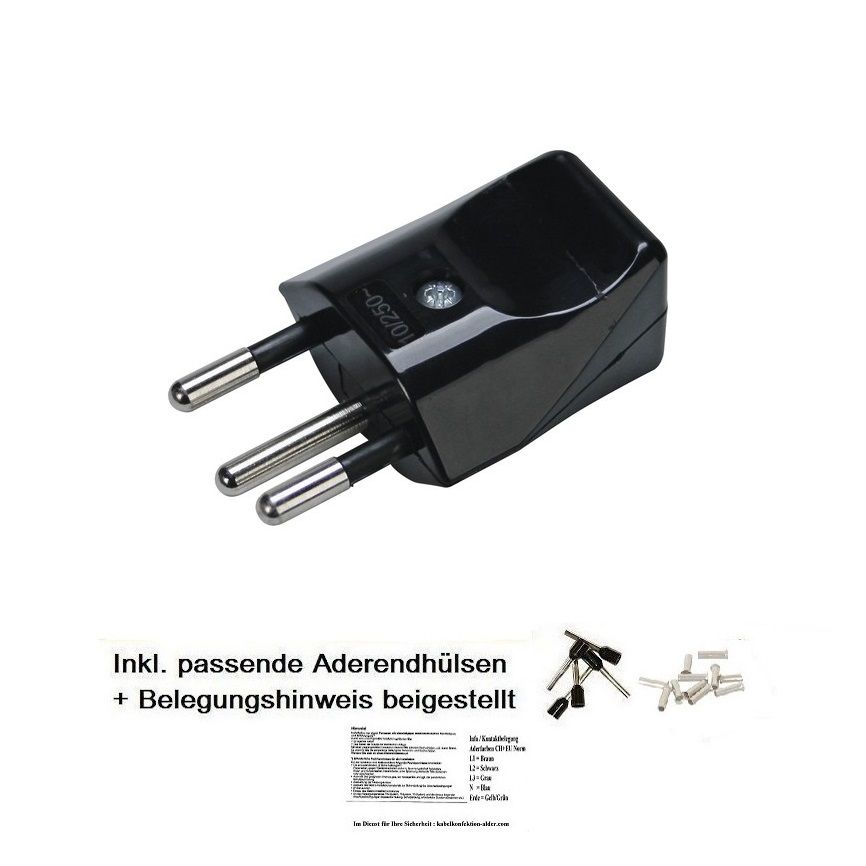 Stecker T12 IP20 für Innenanwendung