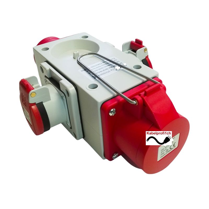 Stromverteiler CEE16-5 IP44 auf CEE16-5 + 2xT25 IP55