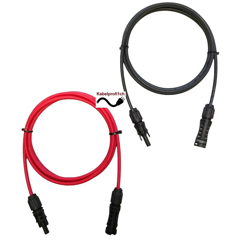 Solarkabel 6mm2 Paarweise mit Stäubli EVO2 MC4 IP67 div. Längen ab 27.90.-