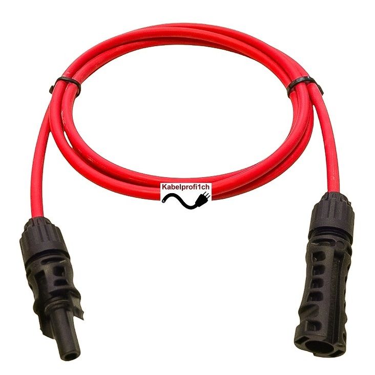 Solarkabel 6mm2 rot mit Stäubli EVO2 MC4 IP67 div. Längen ab 14.90.-
