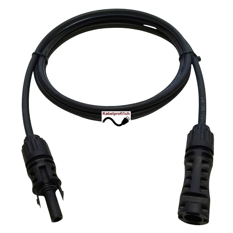 Solarkabel 6mm2 schwarz mit Stäubli EVO2 MC4 IP67 div. Längen ab 14.90.-