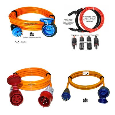 Konfektionierte Kabel  für Aussenanwendung