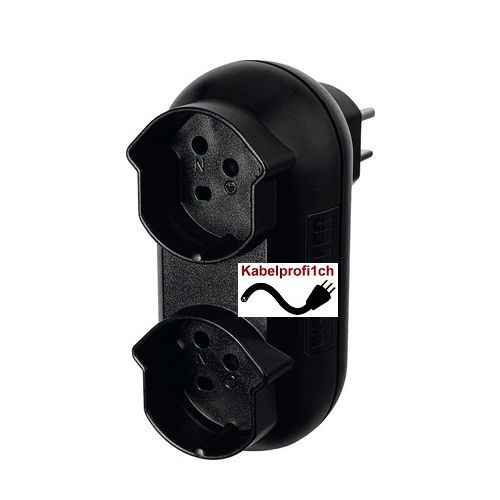 T15 Doppelkupplung IP20 für Innenanwendung schwarz nur 15.90.-
