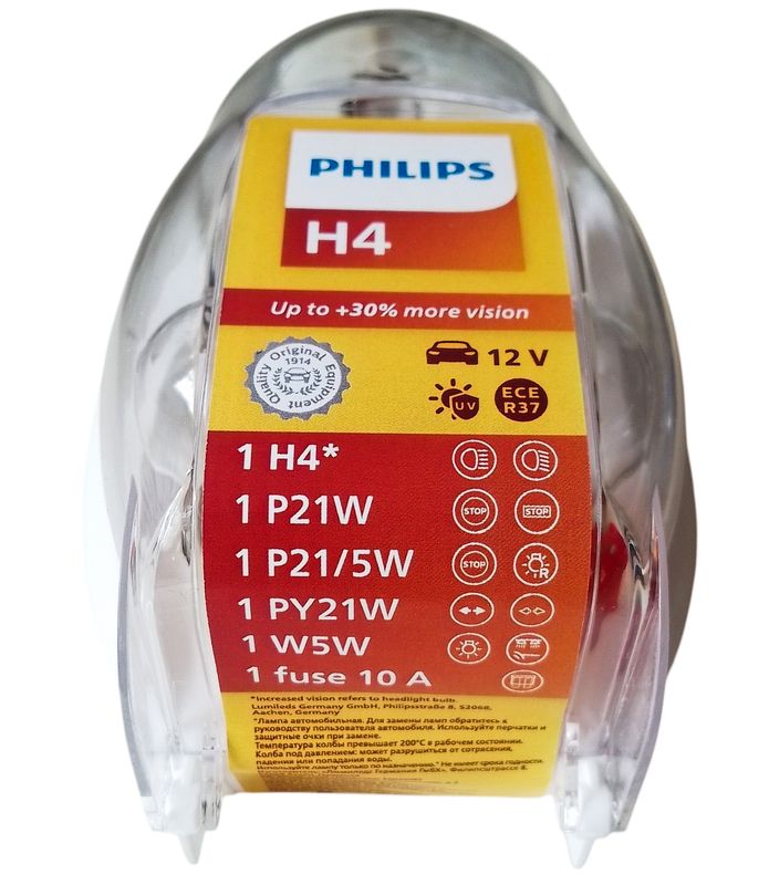 H4 Glübirnensortiment 12V Philips 6-teilig für Old,- und Youngtimer