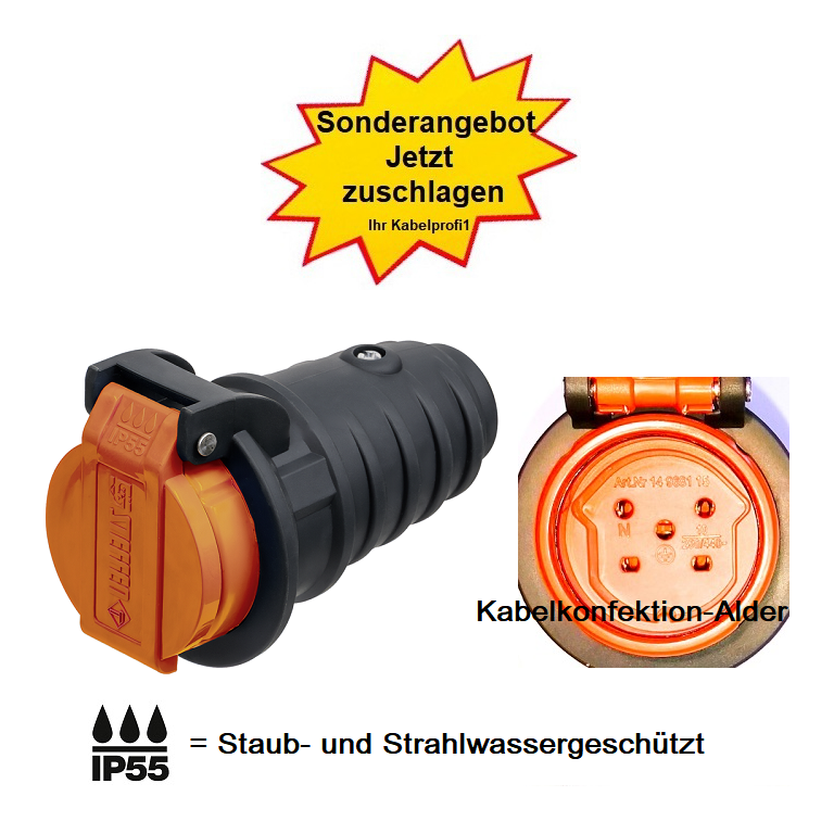 Kupplung T15 IP55 Staub- und Strahlwassergeschützt für Innen und Aussenanwendung SN441011
