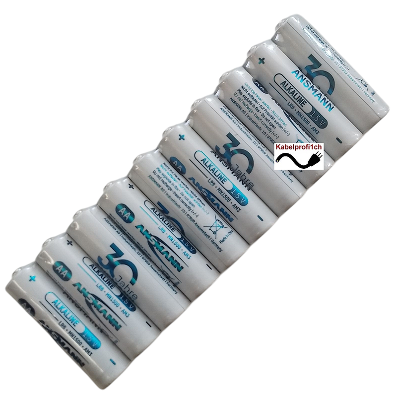 10-er Pack Ansmann AA Alkaline Batterien 1,5Volt
