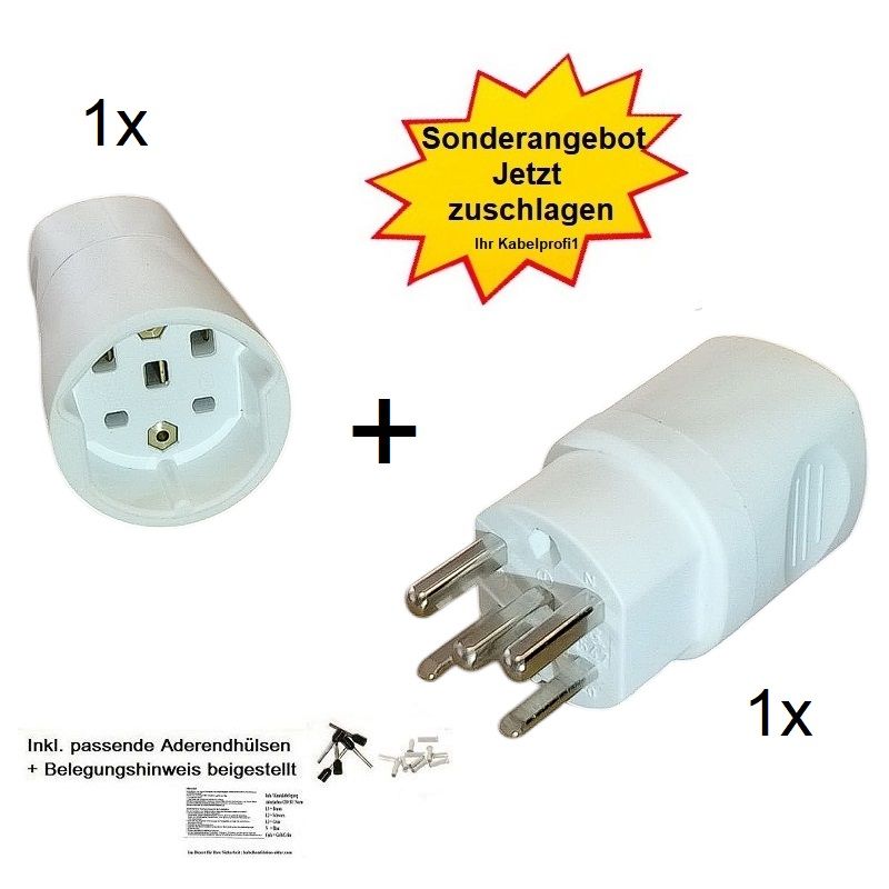 Topset Aktion Stecker + Kupplung T25 -16A 230-400V nur 8.95.-
