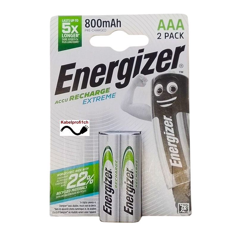 AAA Akkus Energizer 800mAh 1Paar