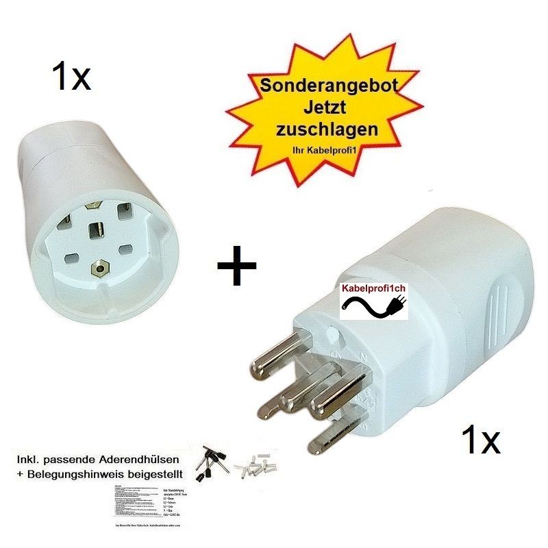 Topset Aktion Stecker + Kupplung T25 -16A 230-400V nur 8.95.-
