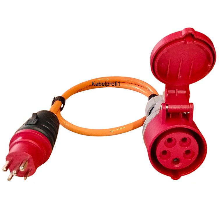 Stromadapter T25 IP55 auf CEE16-5 IP44 mit Purkabel ab 49.90.-