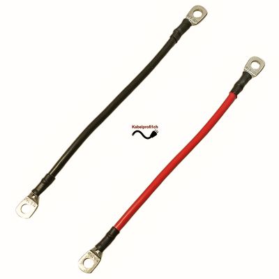 Batterie-, Akkukabelset 16mm2 kurz konfektioniert mit M8 Rohrkabelschuhen Fly ab 24.-