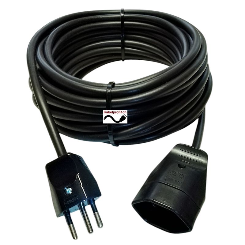 T12 Verlängerungskabel PVC schwarz IP20 für Innenanwendung  3x1mm2 ab 8.90.-