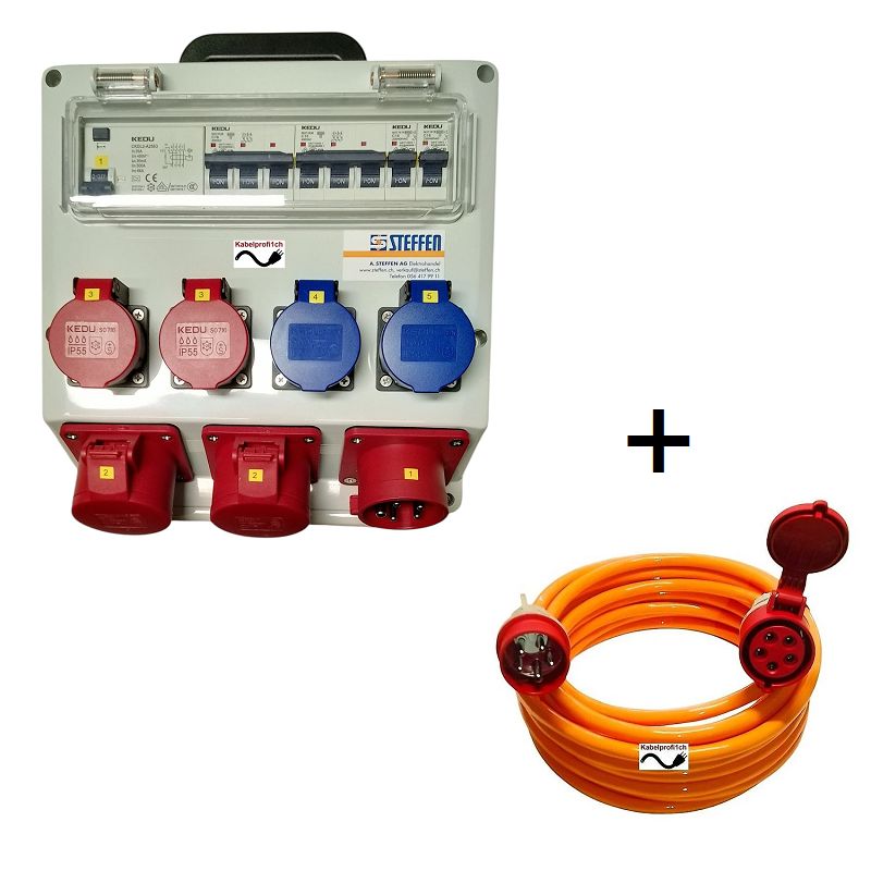 Stromverteiler + Verlängerungskabel 32A - 11kW IP44/IP55 ab 189.-
