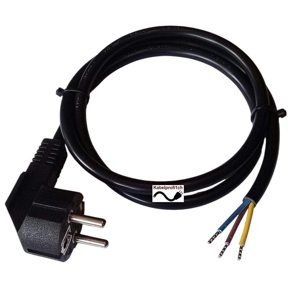Geräteanschlusskabel stark Schuko DE/FR  3x1,5mm2 IP20 diverse Längen ab 6.90.-