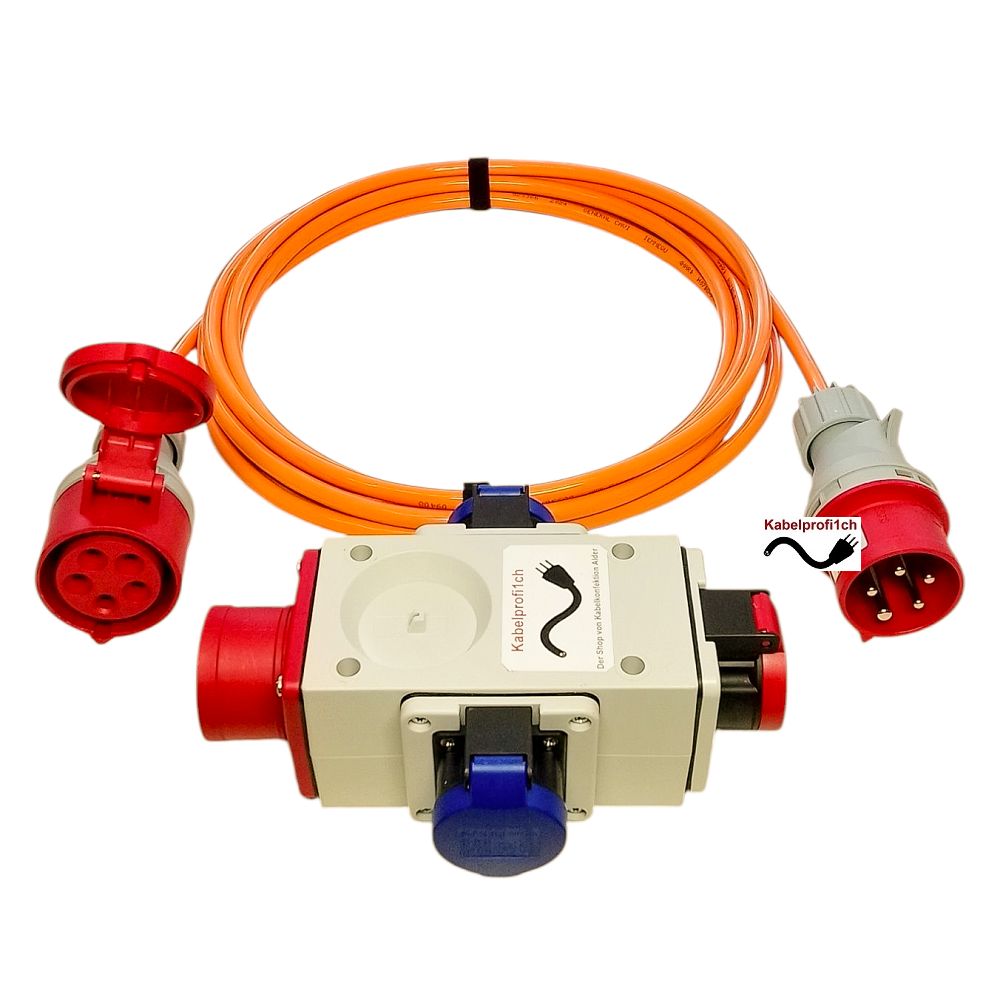 Stromverteiler inkl. Kabel CEE16-5 IP44 auf 2xT23 + 1xT25 IP55 ab 89.90.-