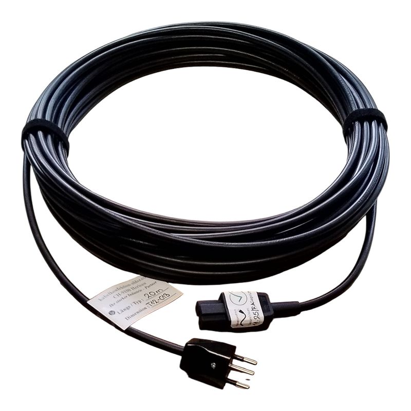 Geräteanschlusskabel 3-20Meter T12 auf C13 3x1,5mm2 IP20