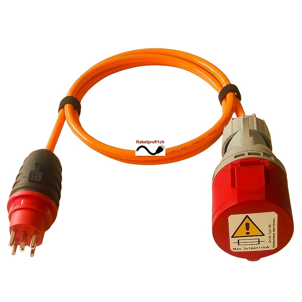 Stromadapter T25 IP55 auf CEE32-5 IP44 diverse Längen mit Purkabel ab 69.90.-