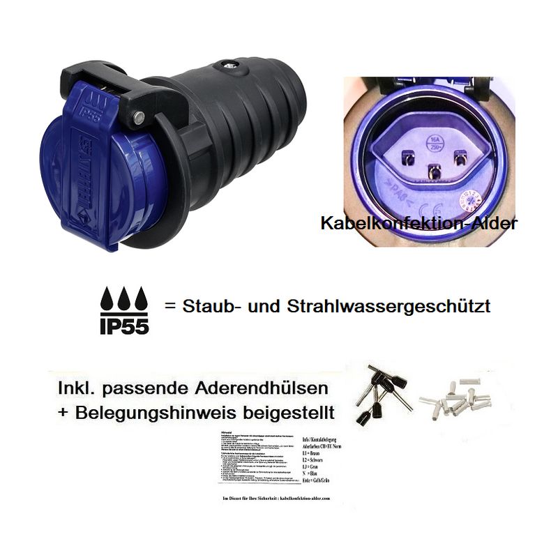 Kupplung T23 IP55 Staub-und Strahlwassergeschützt für Innen und Aussenanwendung SN441011