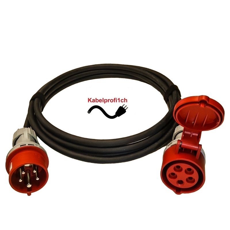 H07RN-F CEE16-5 Verlängerungskabel Gummi verstärkt 5x1,5mm2 bis max. 9kW ab 39.-