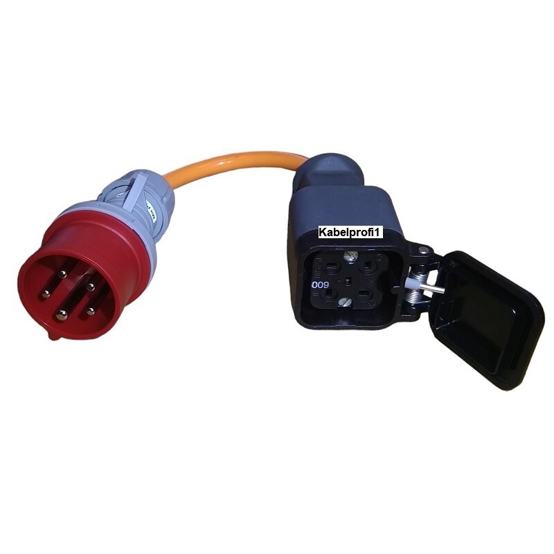 Stromadapter CEE16-5 auf J15-5 IP20 mit Phasenwender für Innenanwendung ab 55.90