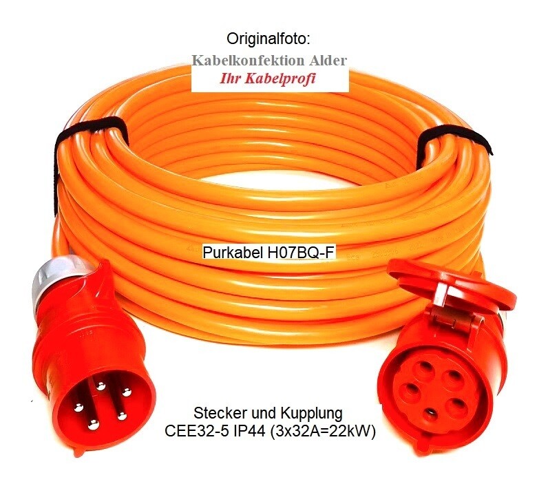 Pur Verlängerungskabel CEE32-5 IP44 50Meter 5x6mm2 bis 22kW Aktion nur 529.-
