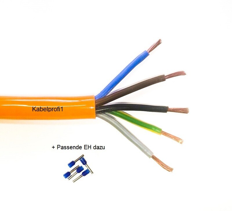 Purkabel 5x2,5mm2 H07BQ-F Preis pro Meter, Sonderpreise für 50m  und 100m Ringe