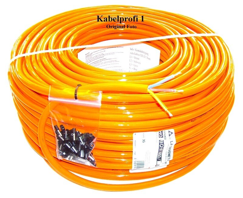Purkabel als Baustromkabel usw. 3x2,5mm2 H07BQ-F Preis pro Meter, Sonderpreise für 50m und 100m Ring