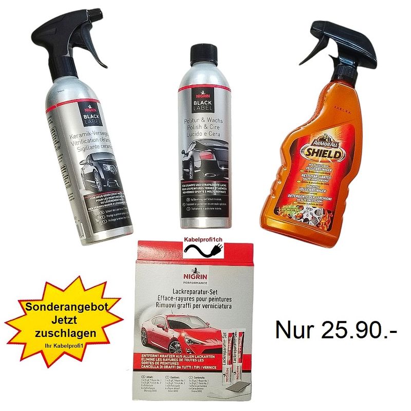 Autopflegeset mit Keramikversiegelung 4-teilig nur 25.90 Autopflegeset mit Keramikversiegelung 4-teilig nur 25.90