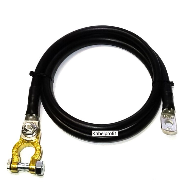 Batteriekabel Fahrzeugleitung 25mm2 Fly M8 90Grad mit Polklemme Minus div. Längen ab 35.90