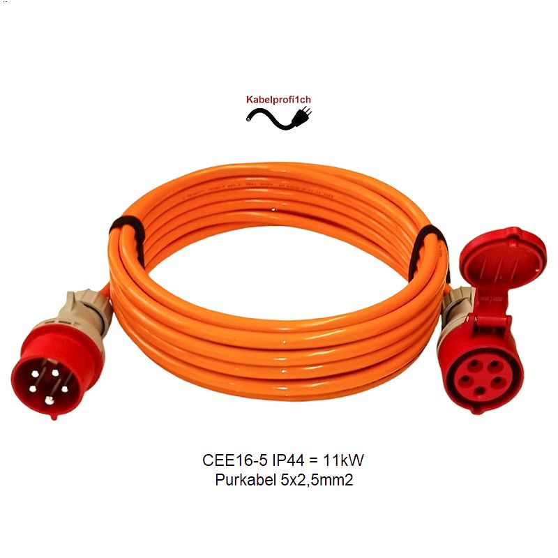 Neues 8Meter Pur Verlängerungskabel CEE16-5 IP44 5x2,5mm2 nur 59.90