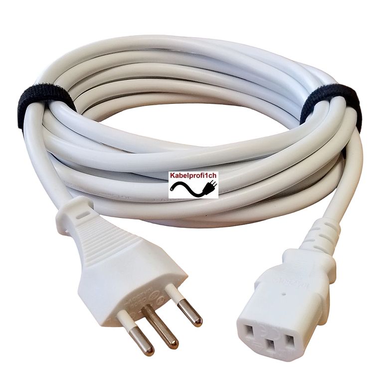 Geräteanschlusskabel 5Meter T12 auf C13 3x1,5mm2 IP20