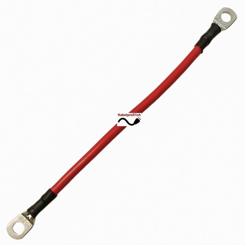 Batteriekabel Anlasserkabel Fly 16mm2 rot kurz bis 95A mit Rohrkabelschuh M8 beidseitig ab 15.-