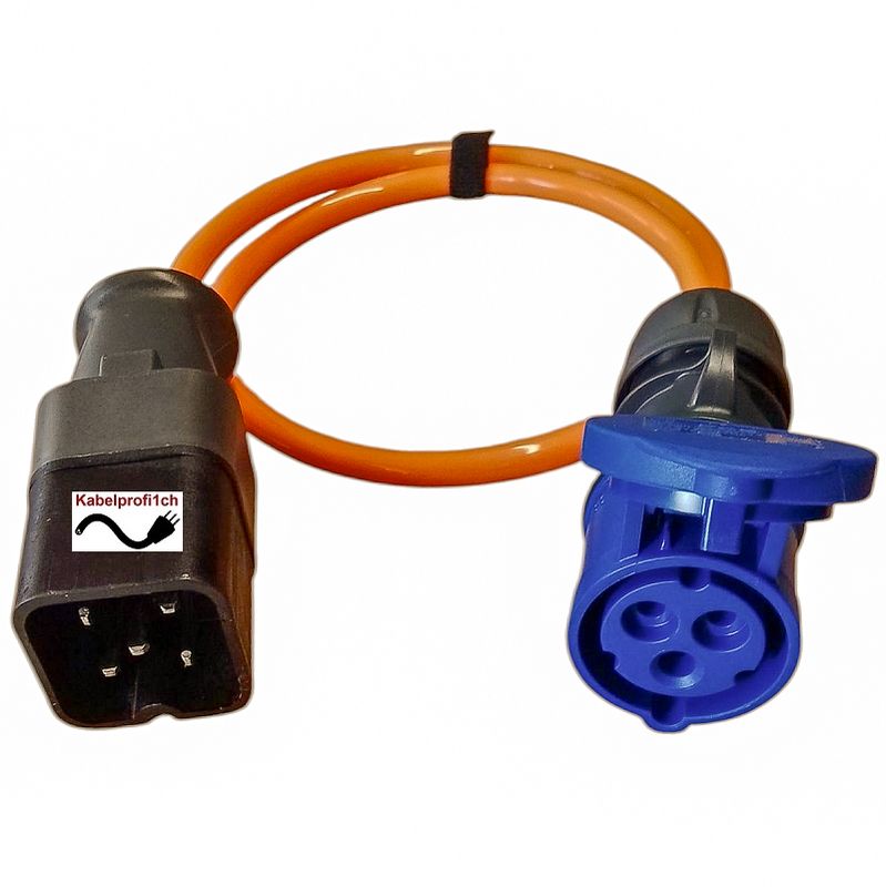 J15 Stecker- auf CEE16-3 Kupplung Stromadapter bis 3,4kW für Innenanwendung Pur div.Längen ab 73.90