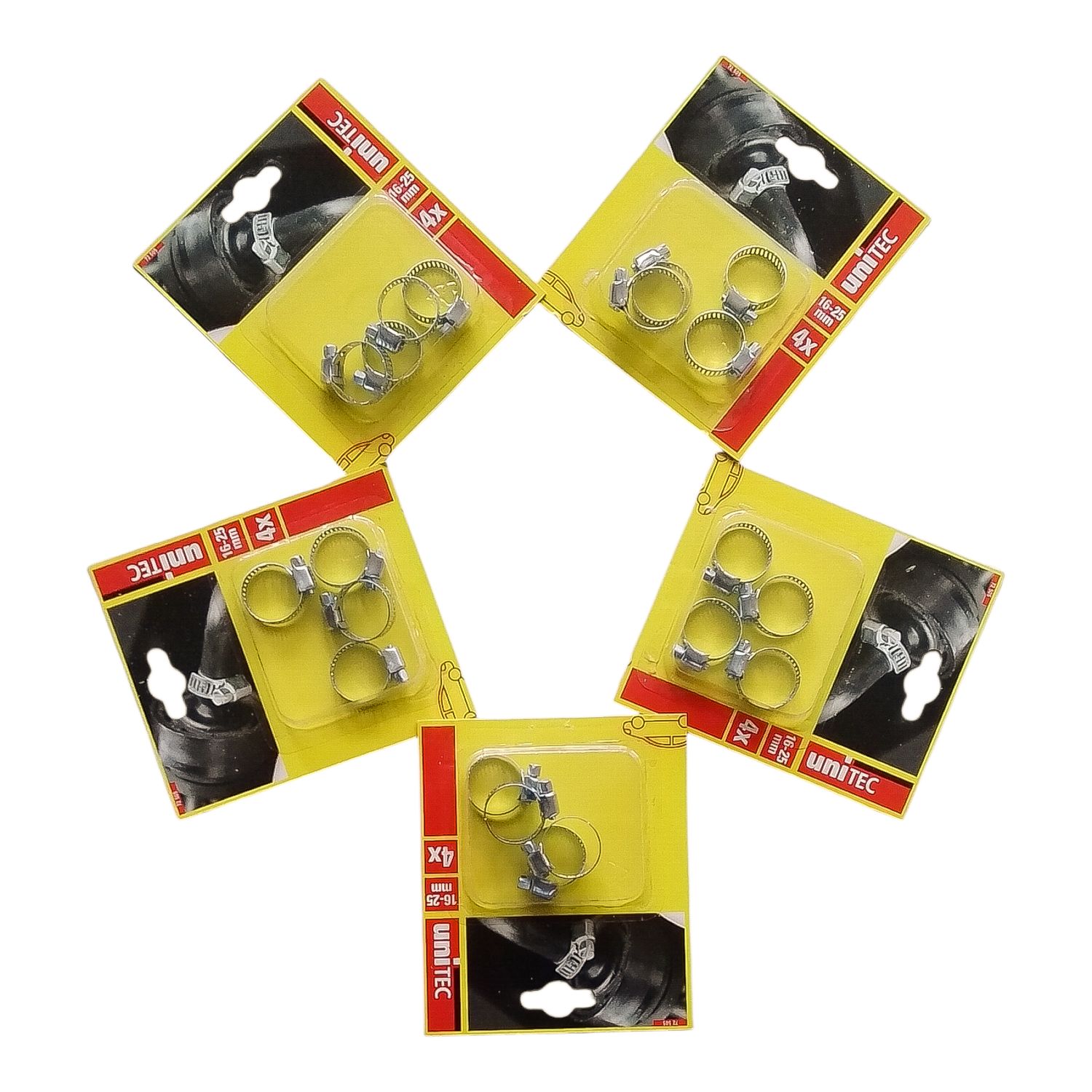 20 Stück Schlauchbriden, Schlauchschellen 16-25mm (5-Set)