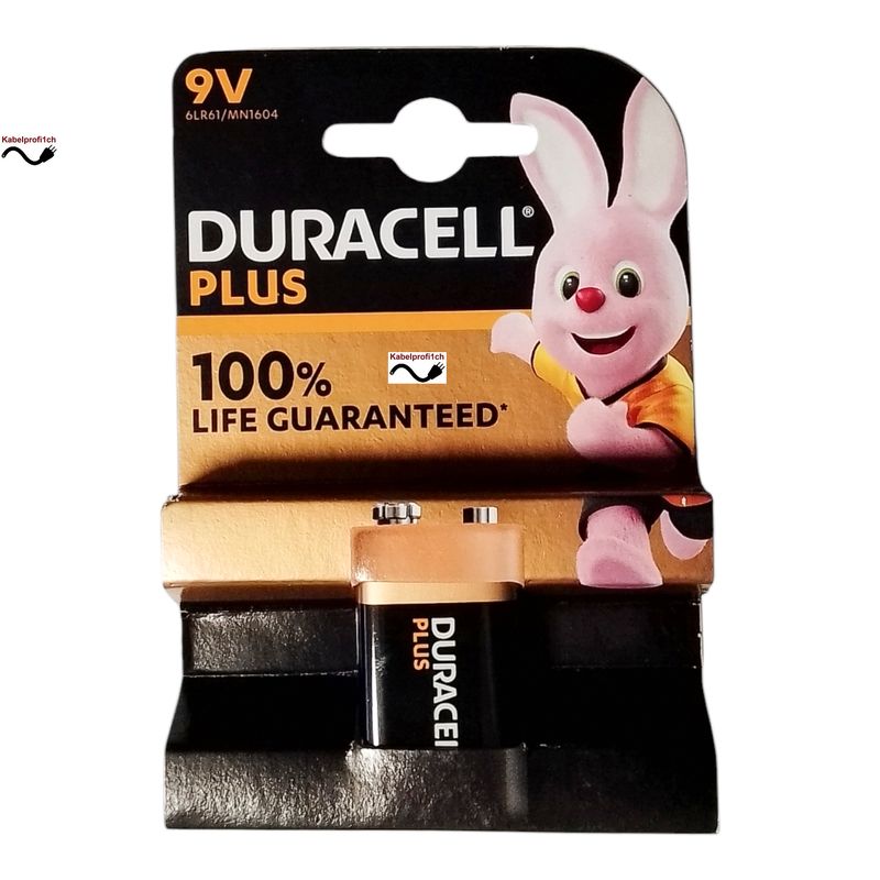 Duracell 9V Plus 6LR61 Blockbatterie