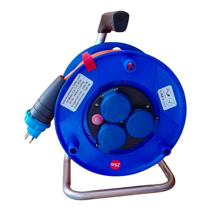 Kabelrolle stabil mit Purkabel Kompakt Profiline T13 IP55